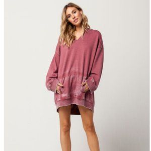 FREE PEOPLE Get It Hoodie Oversized Sweatshirt Dress Large L